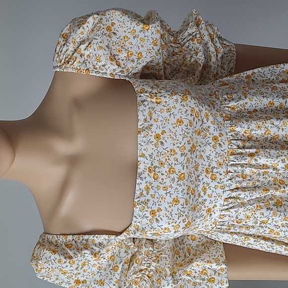 Reformation Floral Babydoll Dress Size 2 - Picture 4 of 8